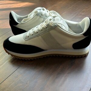 J Crew black and white sneakers size 6.5